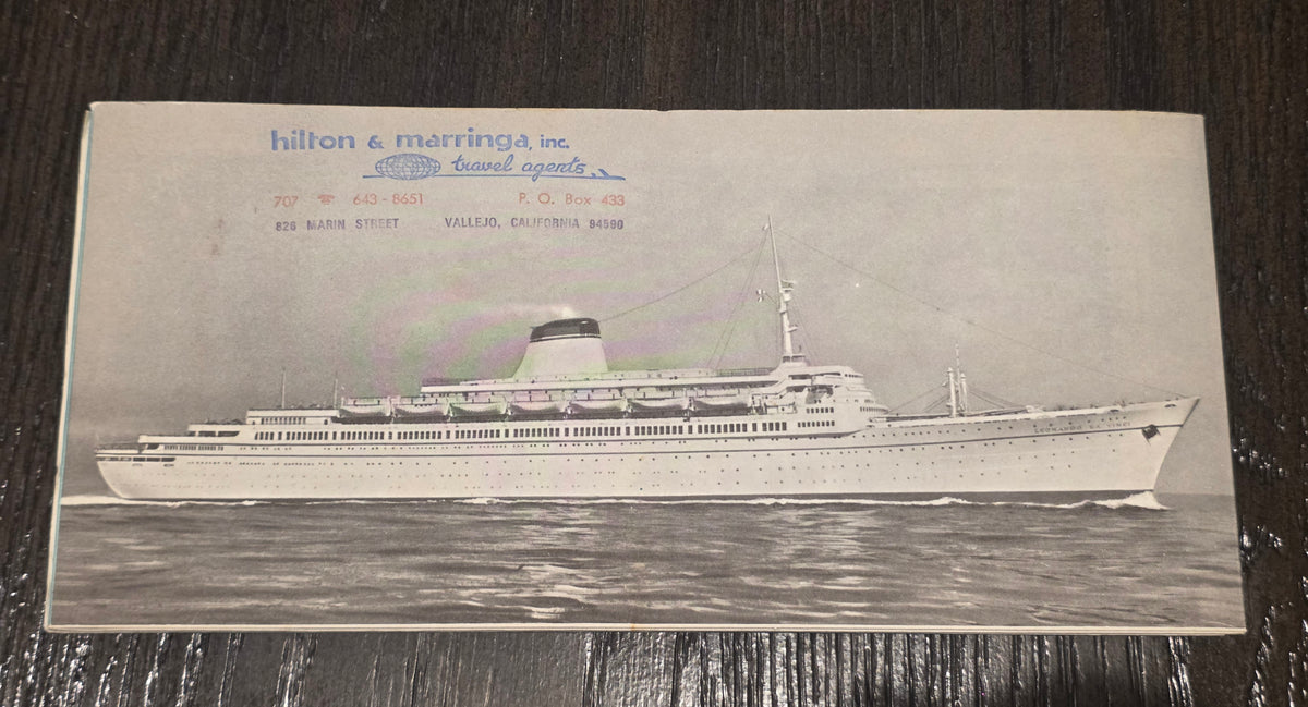 Italian Line M.V. Leonardo Da Vinci Deck Plan (1967)