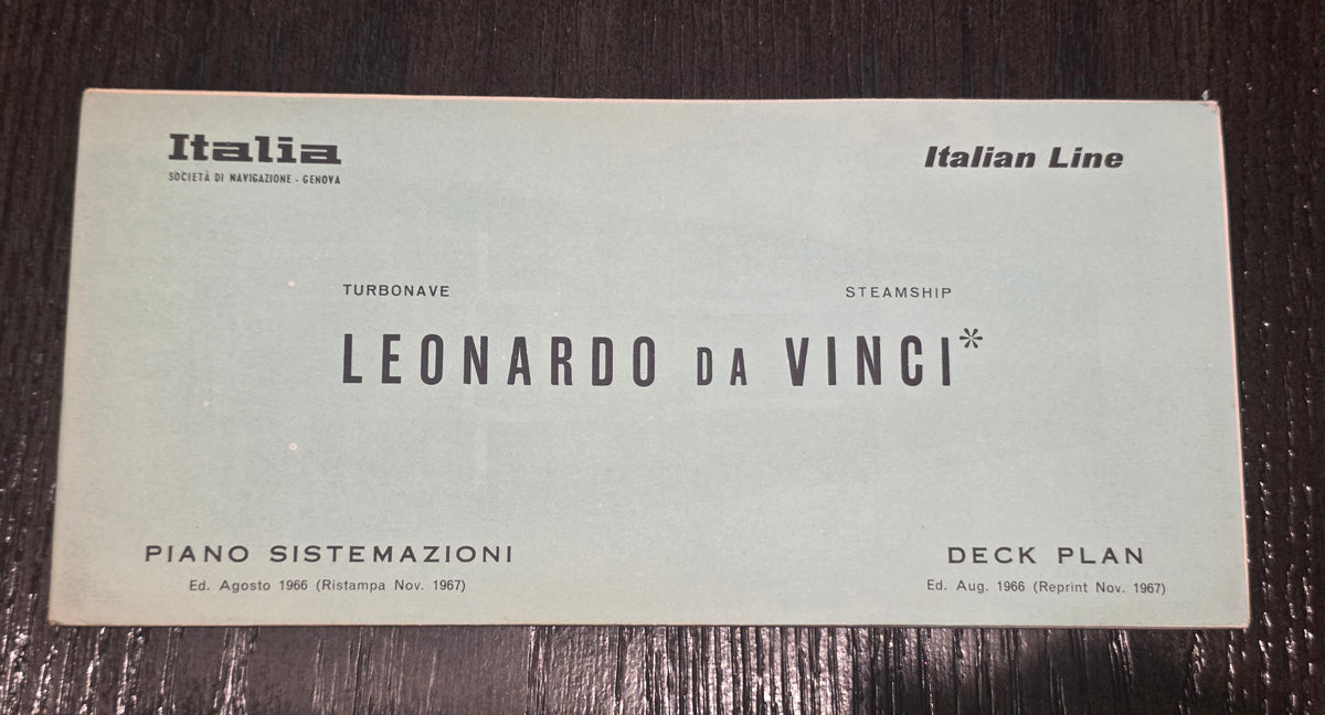 Italian Line M.V. Leonardo Da Vinci Deck Plan (1967)