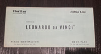 Italian Line M.V. Leonardo Da Vinci Deck Plan (1967)
