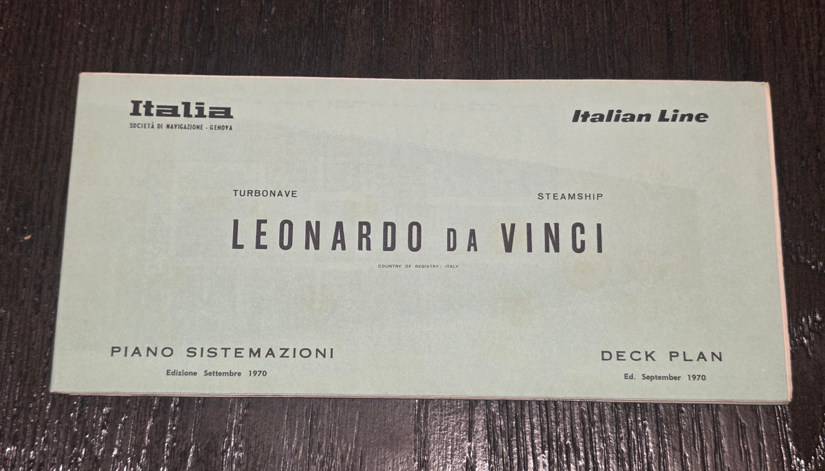 Italian Line M.V. Leonardo Da Vinci Deck Plan (1970)