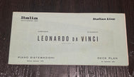 Italian Line M.V. Leonardo Da Vinci Deck Plan (1970)