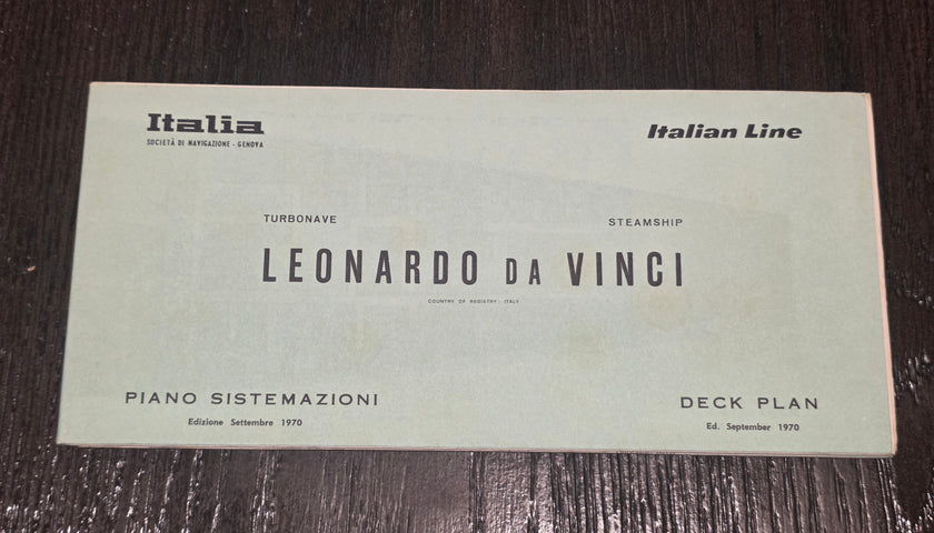 Italian Line M.V. Leonardo Da Vinci Deck Plan (1970)