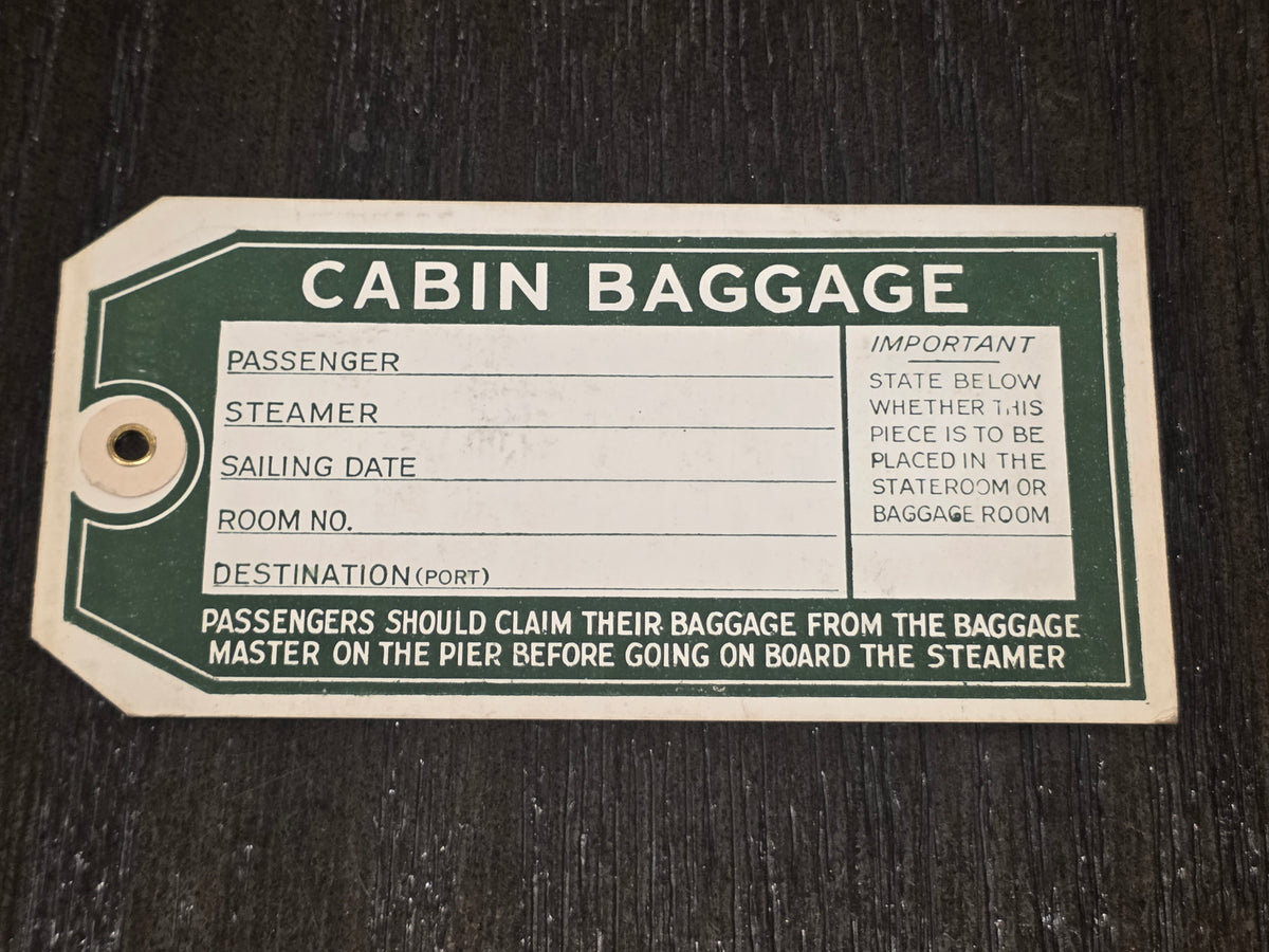 Hamburg America Line Luggage Tag (1930s)