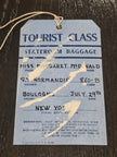 French Line S.S. Normandie Luggage Tag