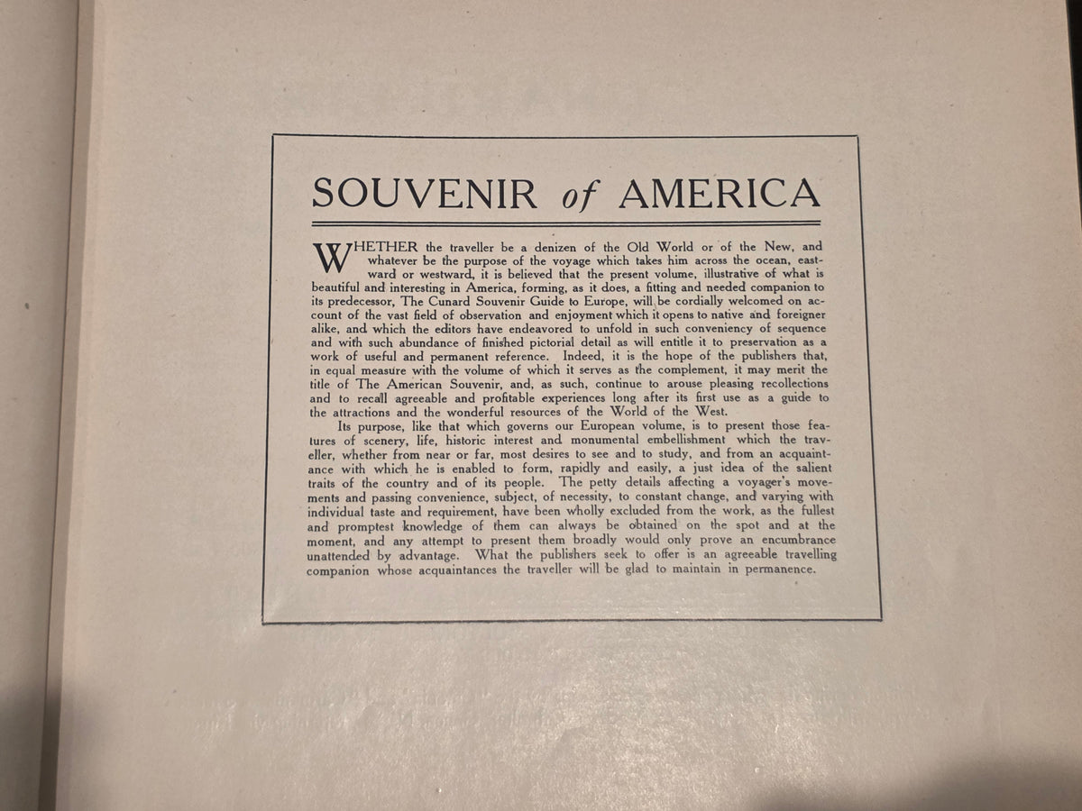Cunard Line American Souvenir Book