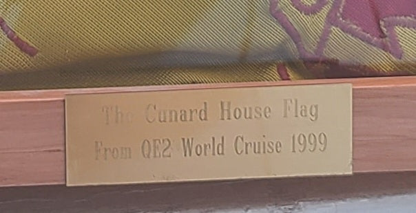 Cunard R.M.S Queen Elizabeth 2 1999 World Cruise House Flag