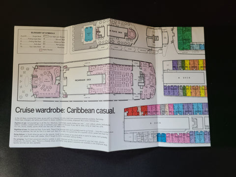 Grace Line "Santa Paula & Santa Rosa" Deck Plan (1969)