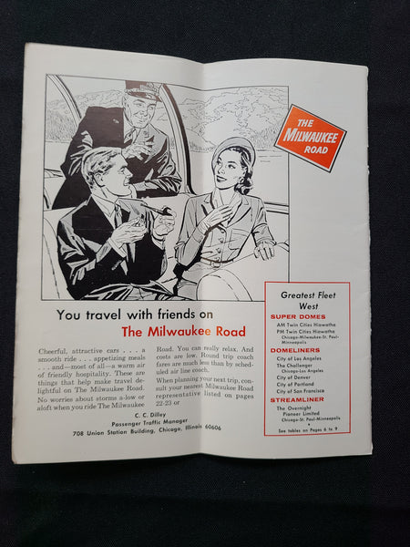 The Milwaukee Railroad 'Super Dome Hiawathas" Timetable (Sep 29th, 1963)