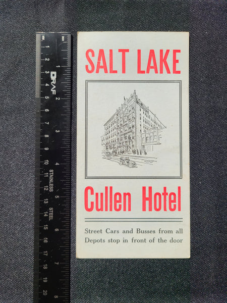 Salt Lake Cullen Hotel Brochure (1900s+)
