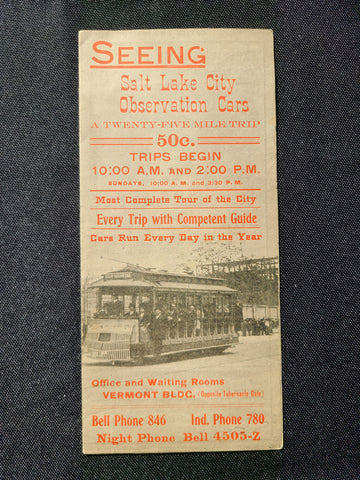 Seeing Salt Lake Brochure (1900s)