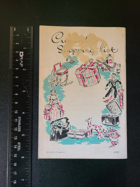 Cunard Onboard Shopping Lists (1950s)