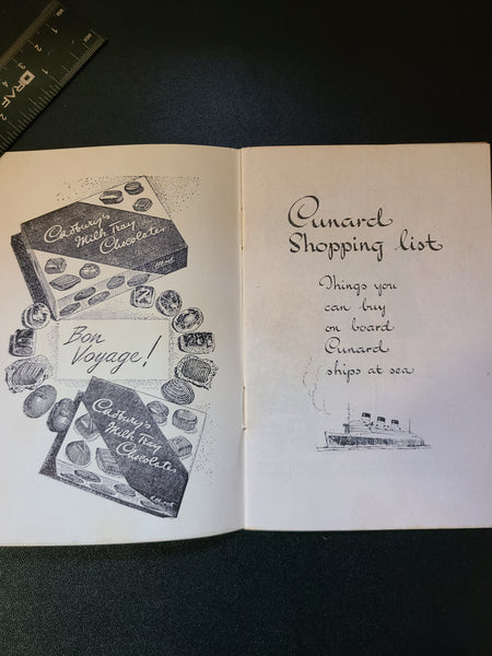 Cunard Onboard Shopping Lists (1950s)