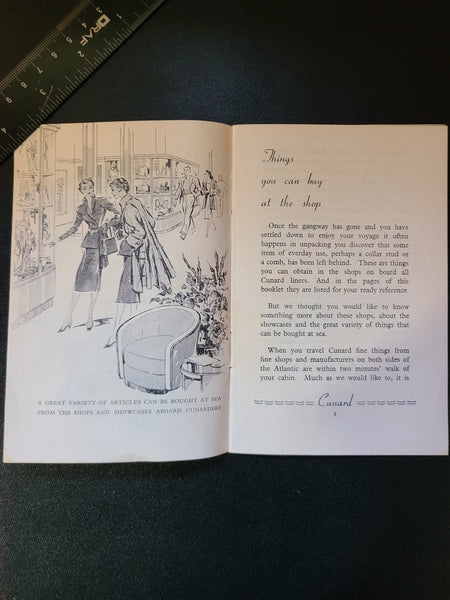 Cunard Onboard Shopping Lists (1950s)