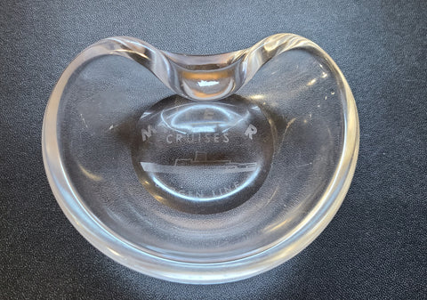 Bergen Line "Meteor Cruises" Small Glass Ashtray