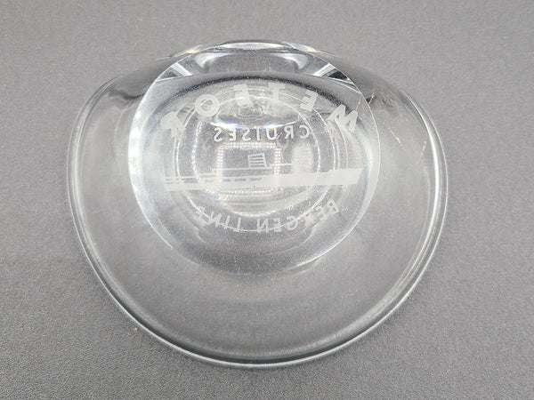 Bergen Line "Meteor Cruises" Small Glass Ashtray