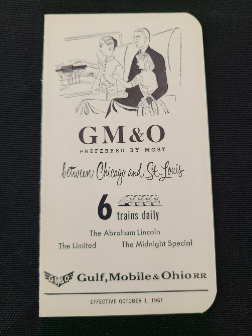 Gulf Mobile & Ohio Railroad Pocket Timetable 
