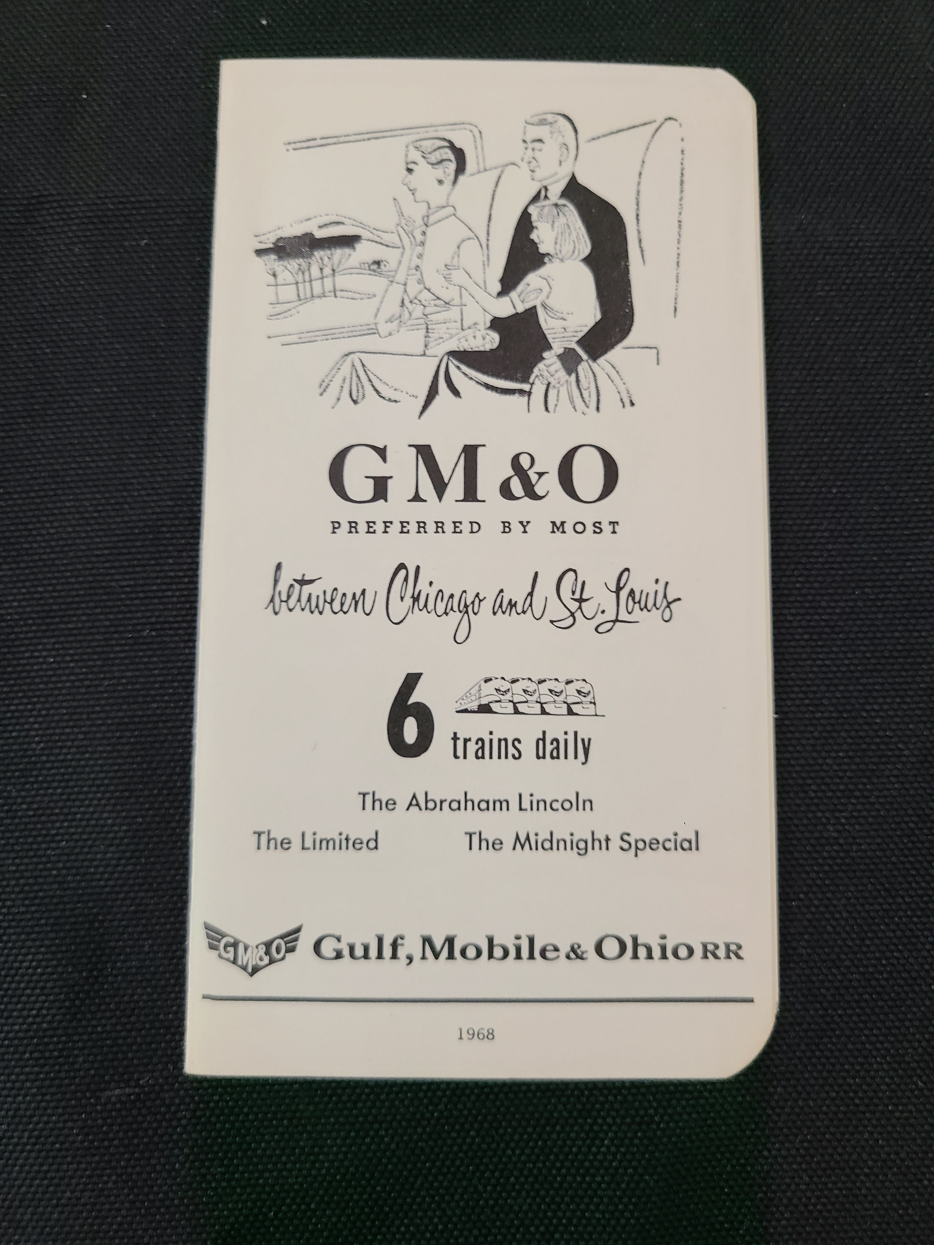 Gulf Mobile & Ohio Railroad Pocket Timetable 