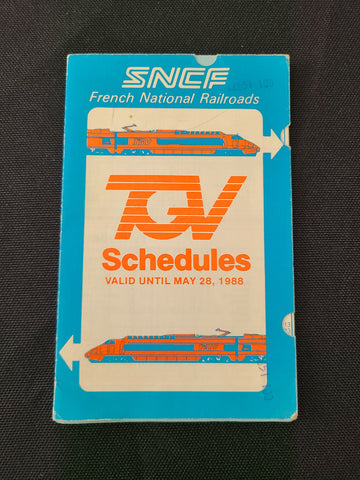 French National Railroads SNCF TGV Schedules (May 28th, 1988)