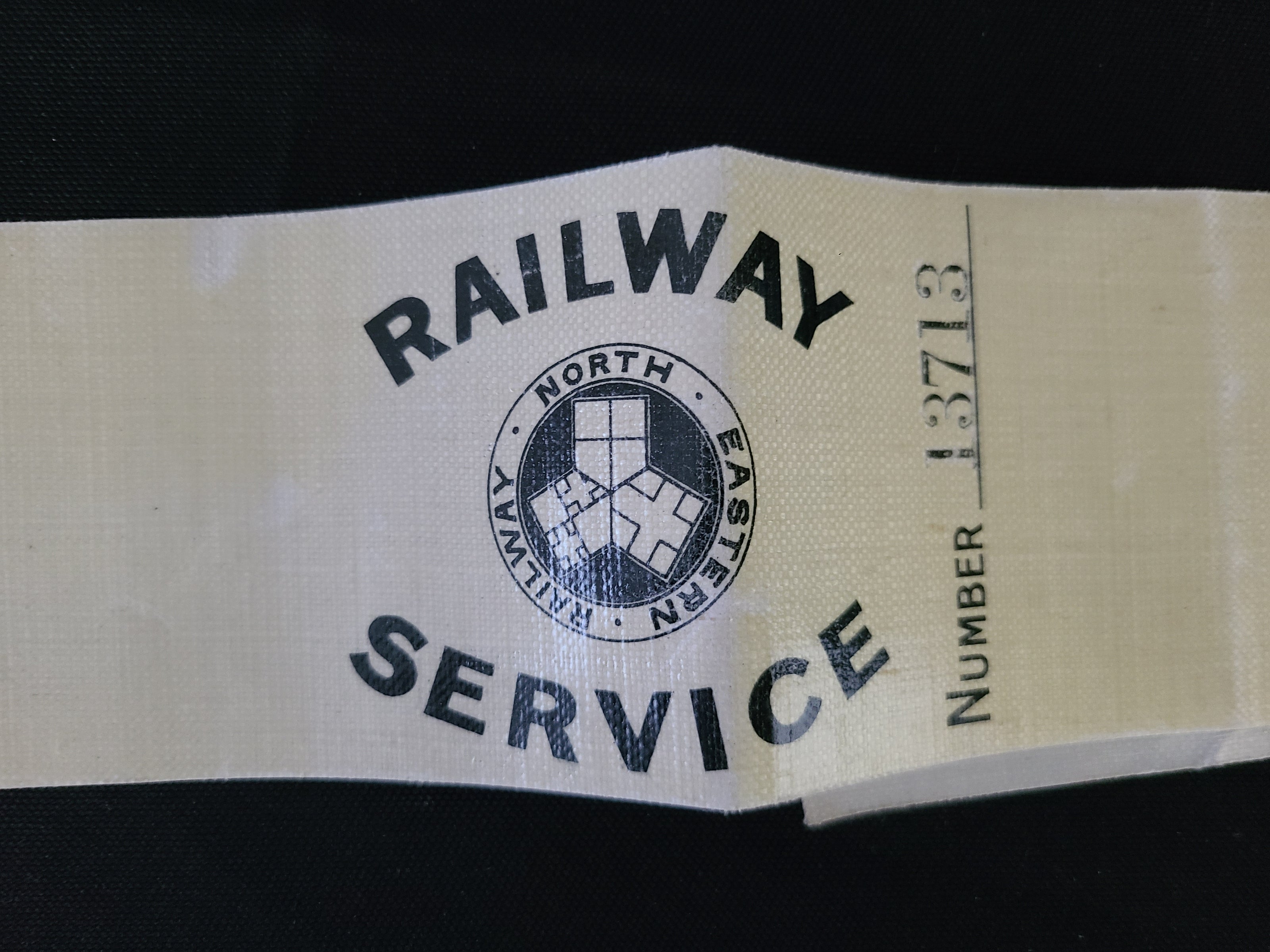 North Eastern Railway Waxed Cloth WWI Service Armband