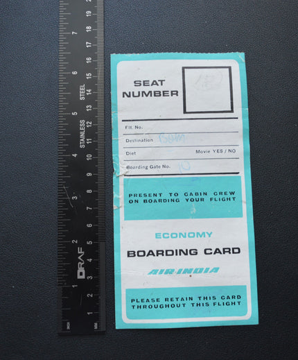 Air India 747 Boarding Pass 