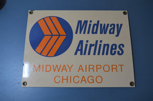 Midway Airlines Porcelain Sign (1970s)