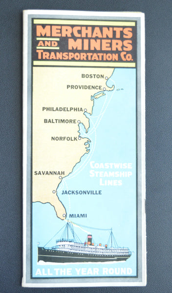 Merchants And Miners Transport Company "Coastwise Steamship Lines" Brochure (1925)