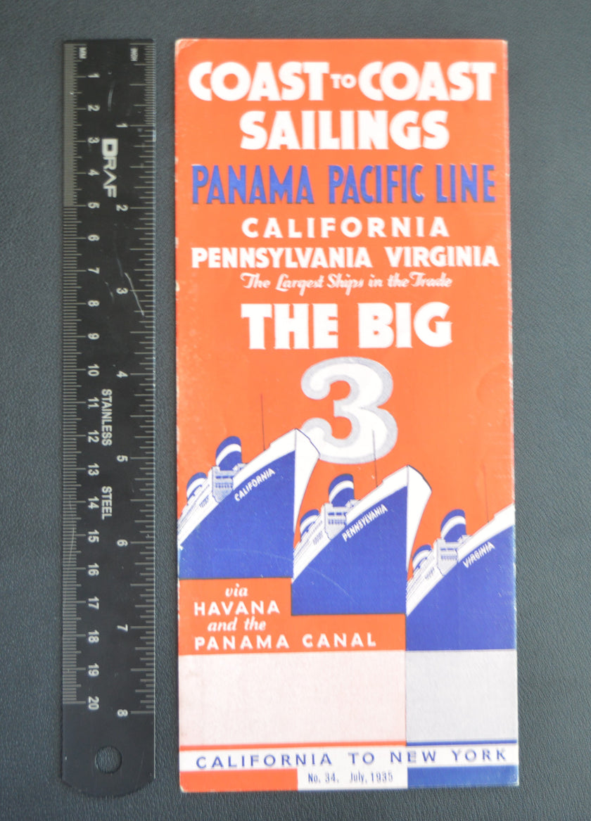 Panama Pacific Line Timetable (1935)