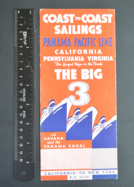 Panama Pacific Line Timetable (1935)