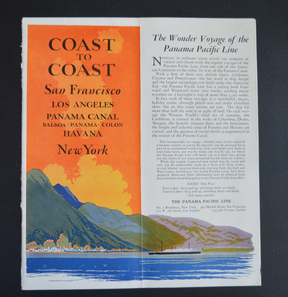 Panama Pacific Line Brochure (1929)