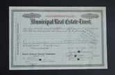Municipal Real Estate Trust Stock Certificate (1940)