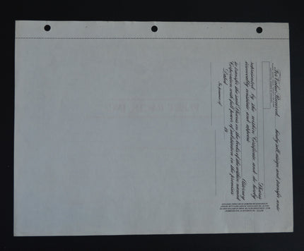 Fleet Facts, Inc Blank Stock Certificate #6