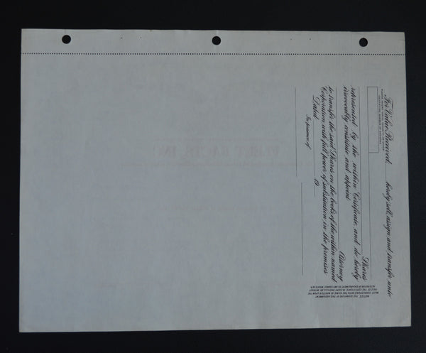 Fleet Facts, Inc Blank Stock Certificate #6