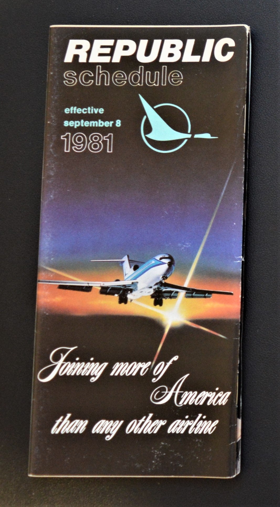 Republic Airlines Timetable "Joining More of America" (8 Sep 1981)