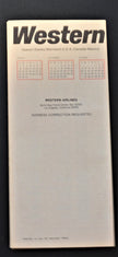 Western Airlines System Timetable (01 August 1982)