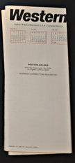 Western Airlines System Timetable (15 December 1982)