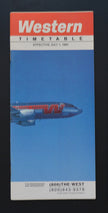 Western Airlines System Timetable (01 July 1985)