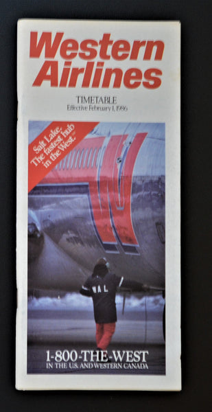 Western Airlines System Timetable (01 February 1986)