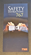 TWA Boeing 767 Safety Card (1998)