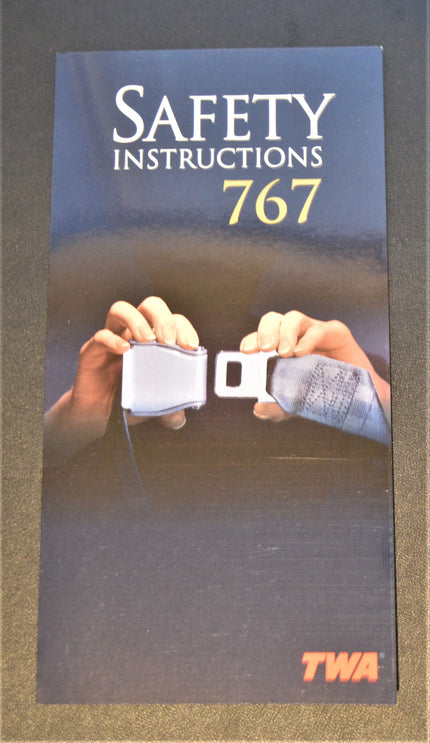 TWA Boeing 767 Safety Card (1998)