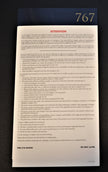 TWA Boeing 767 Safety Card (1998)