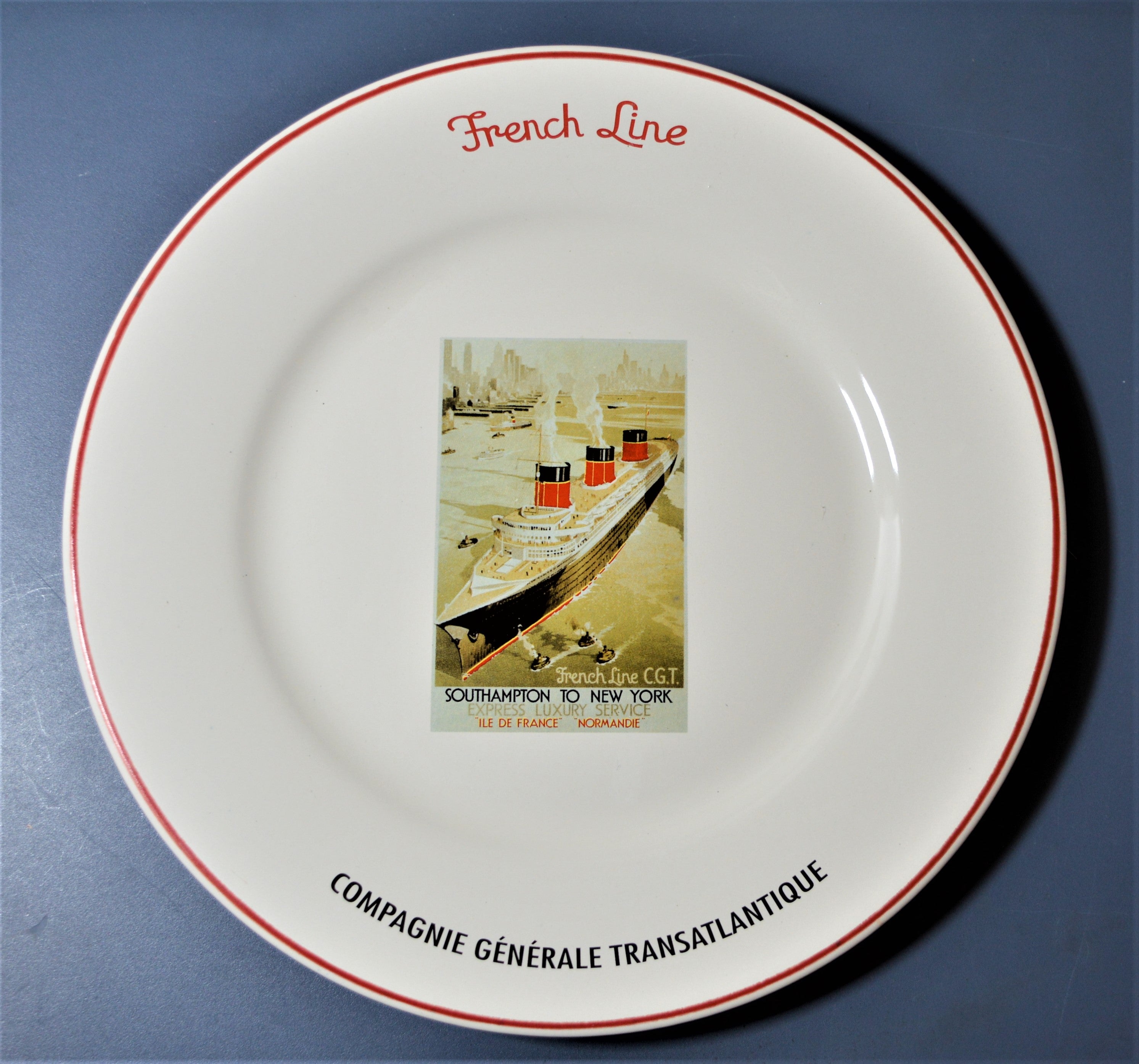 French Line S.S. Normandie Commemorative Plate (1999)