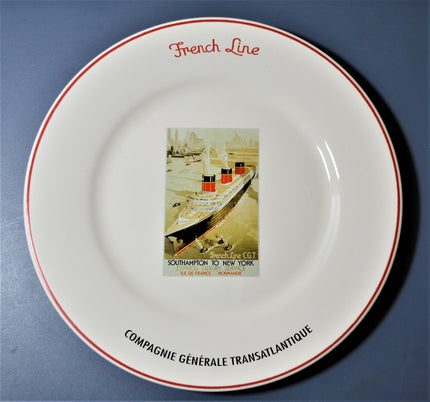 French Line S.S. Normandie Commemorative Plate (1999)