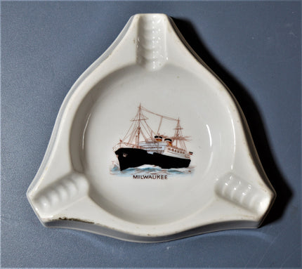 Hamburg American Line S.S. Milwaukee Ash Tray (1920/30s)