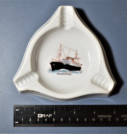 Hamburg American Line S.S. Milwaukee Ash Tray (1920/30s)