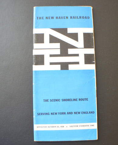 New Haven Railroad "The Scenic Shoreline Route" Timetable (1958)