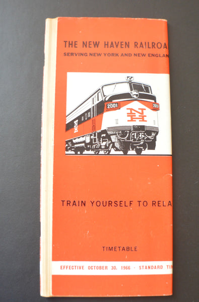 New Haven Railroad "Train Yourself to Relax" Timetable (30 Oct 1966)