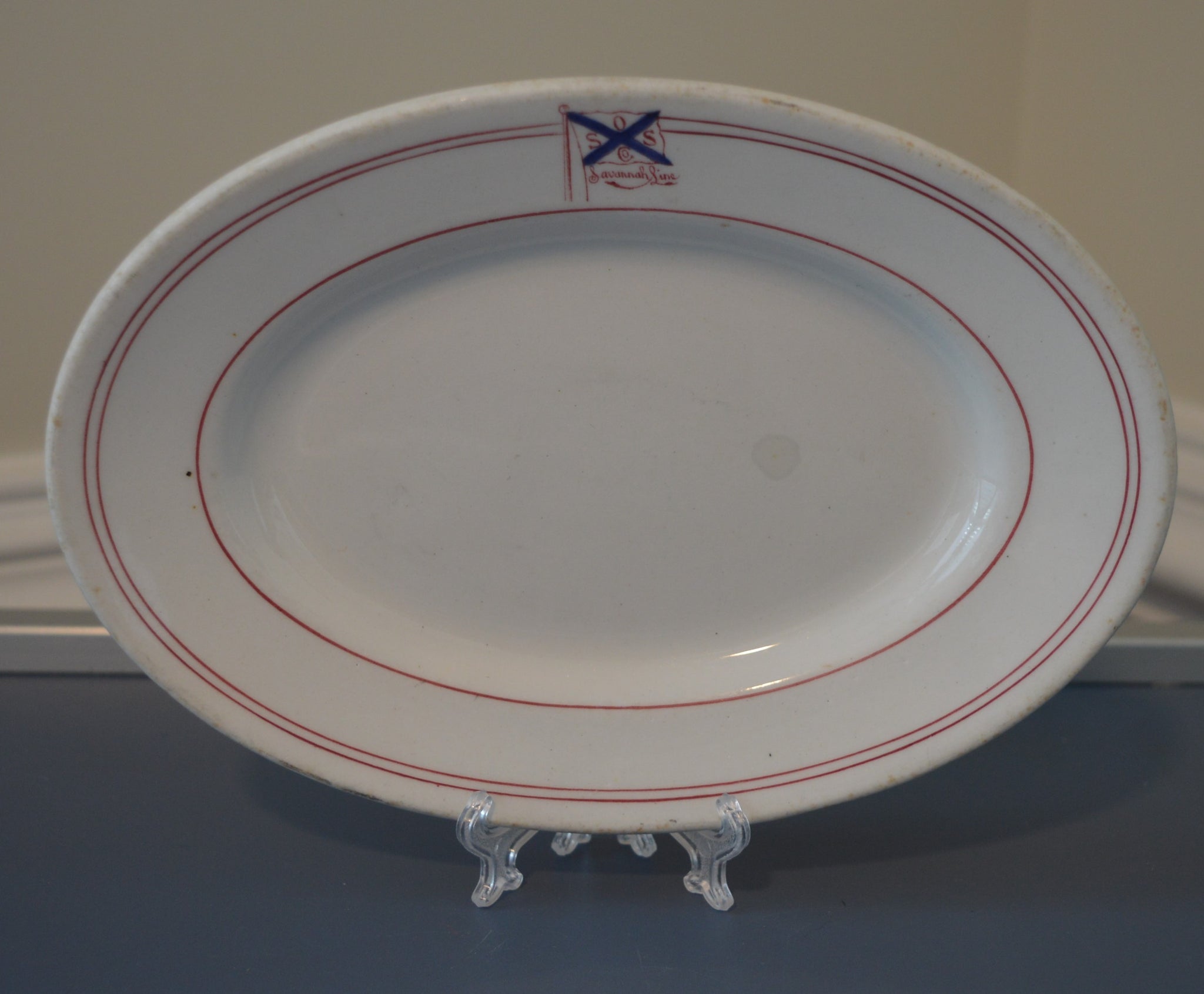 Ocean Steamship Company of Savannah, Savannah Line 8" Oval Platter (1930s)